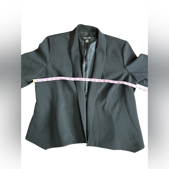 Black Label by Evan Picone Charcoal Gray Tailored Blazer Size 14 - Picture 6 of 9